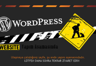 WordPress Yapım Aşamasında Sayfası